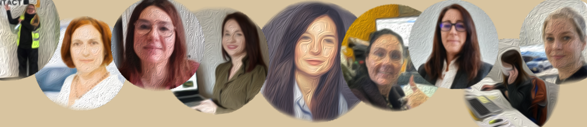 Bannière avec une stylisation type peinture à l'huile des photographies des 9 portraits de femme de l'article.
