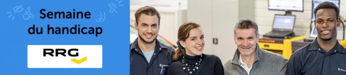 Photographie de nos collaborateurs, illustrant l'intervention de RRG lors de la semaine du handicap.