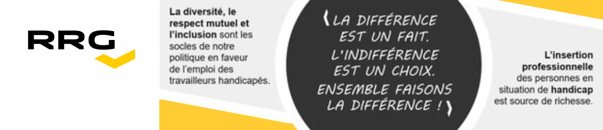 Bannière avec pour slogan "La différence est un fait, l'indifférence est un choix. Ensemble faisons la différence !"
